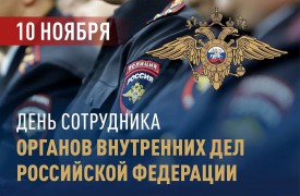 10 ноября - День сотрудника органов внутренних дел России!
