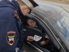Емельяновские автоинспекторы призвали водителей не пересекать черту